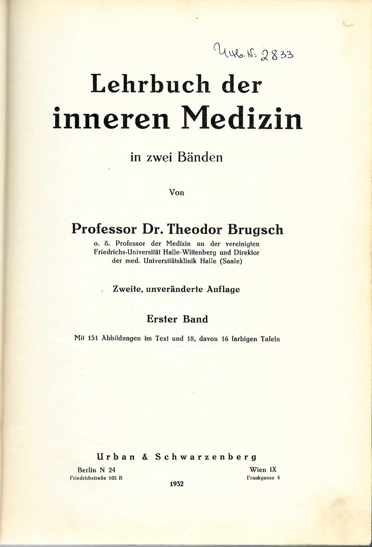  Lehrbuch der inneren Medizin, b. 1, 1932