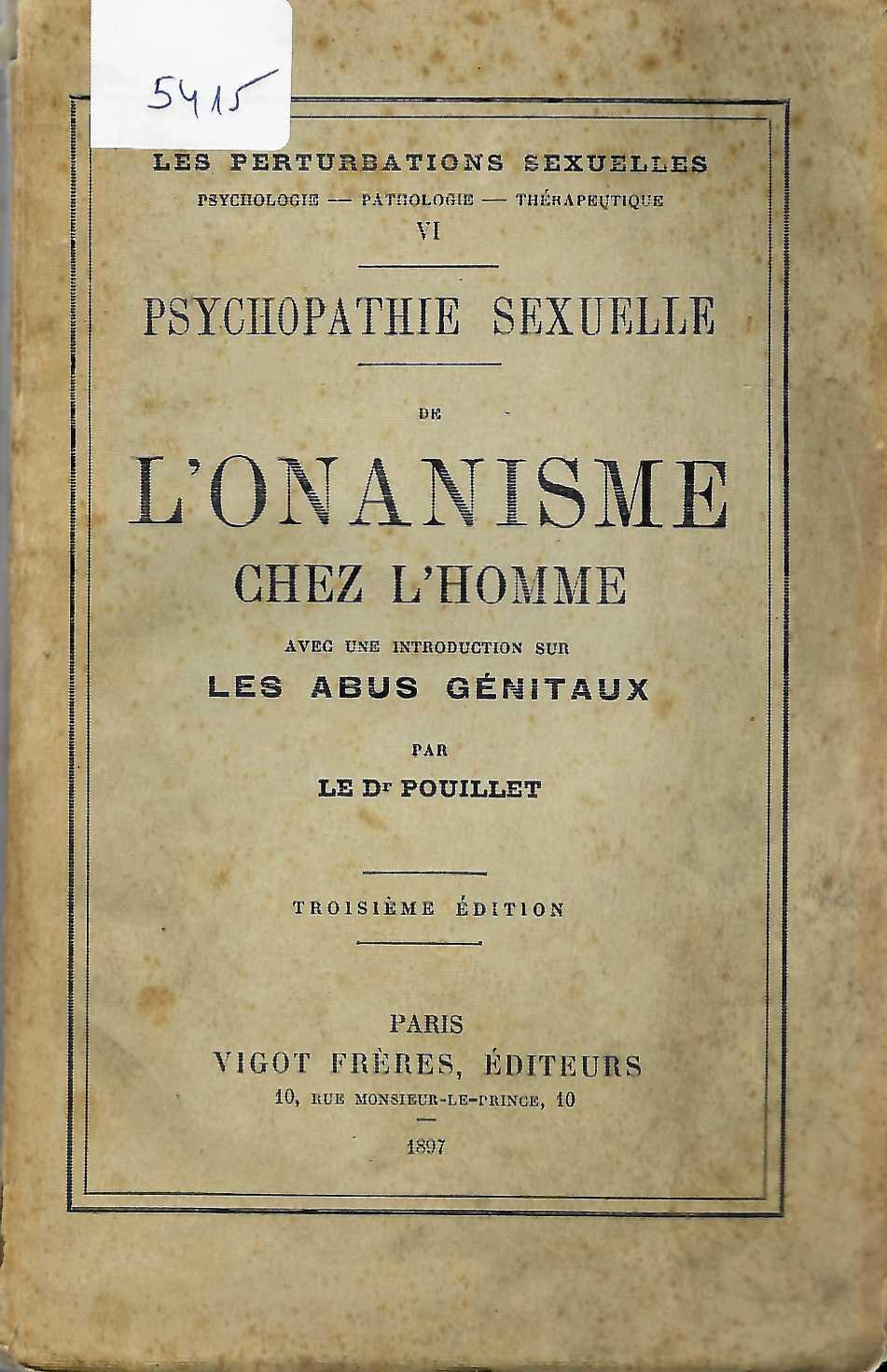  L'Onanisme chez l'homme