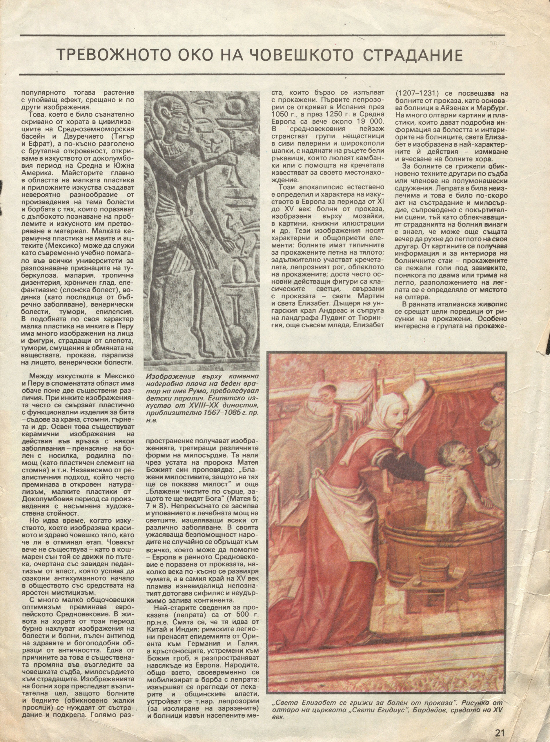  Тревожното око на човешкото страдание            инв. № 5784