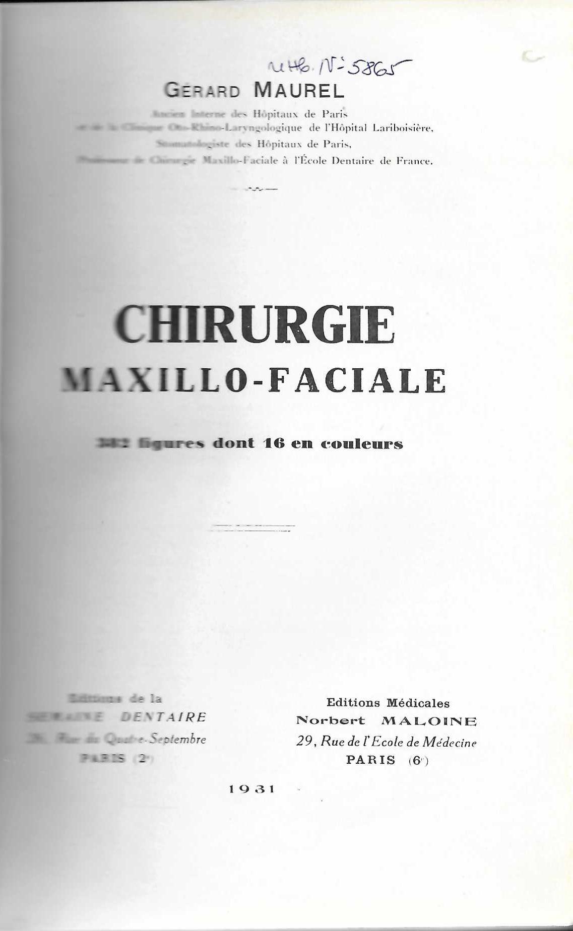  Chirurgie Maxillo-faciale