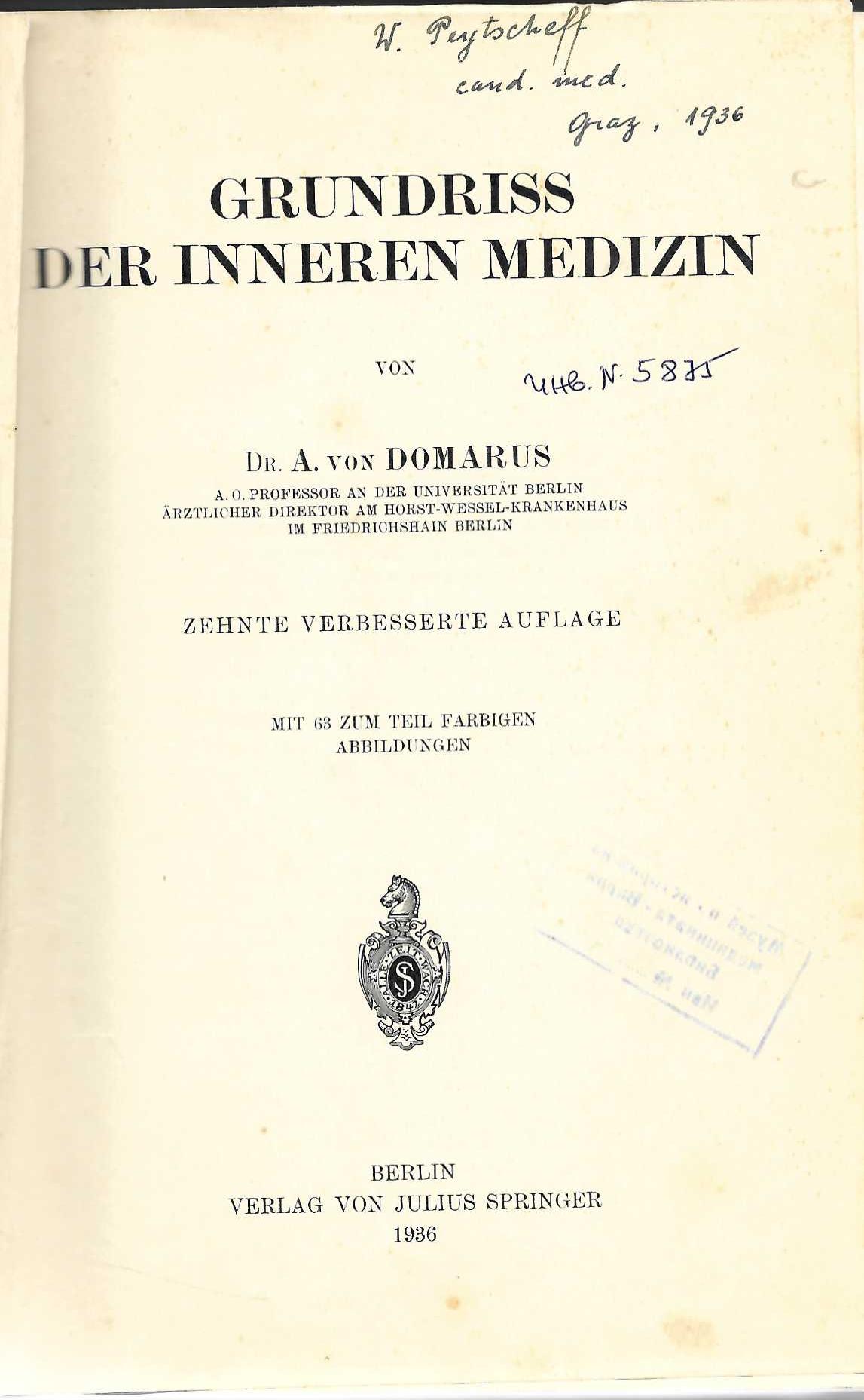  Grundriss der Inneren medizin