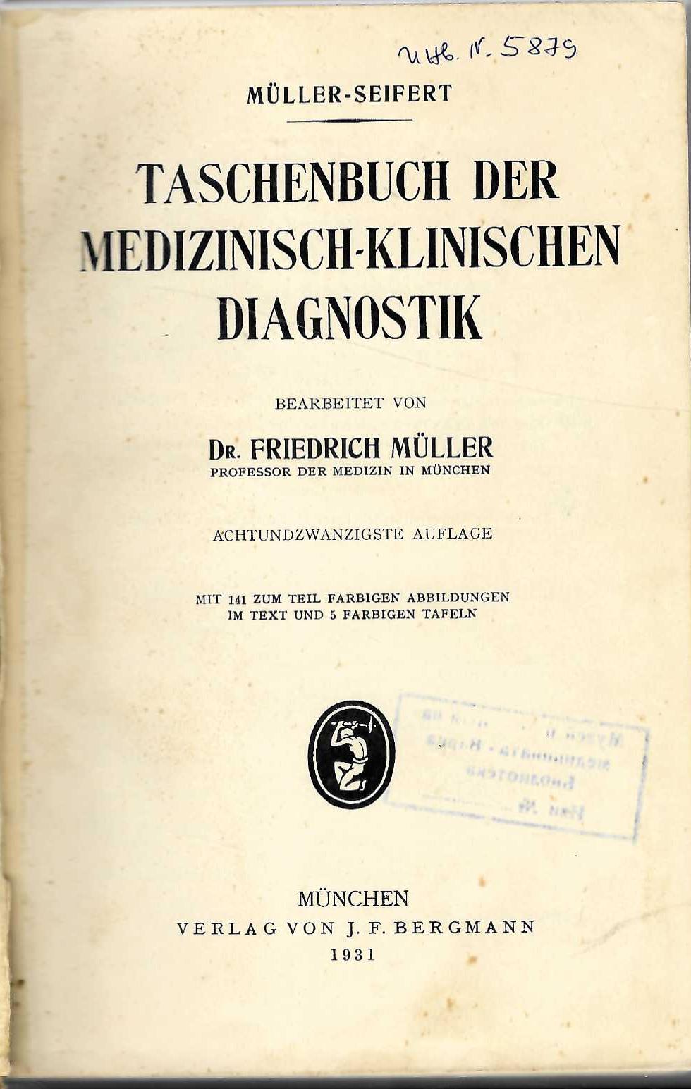   Taschenbuch der medizinisch-klinischen diagnostik
